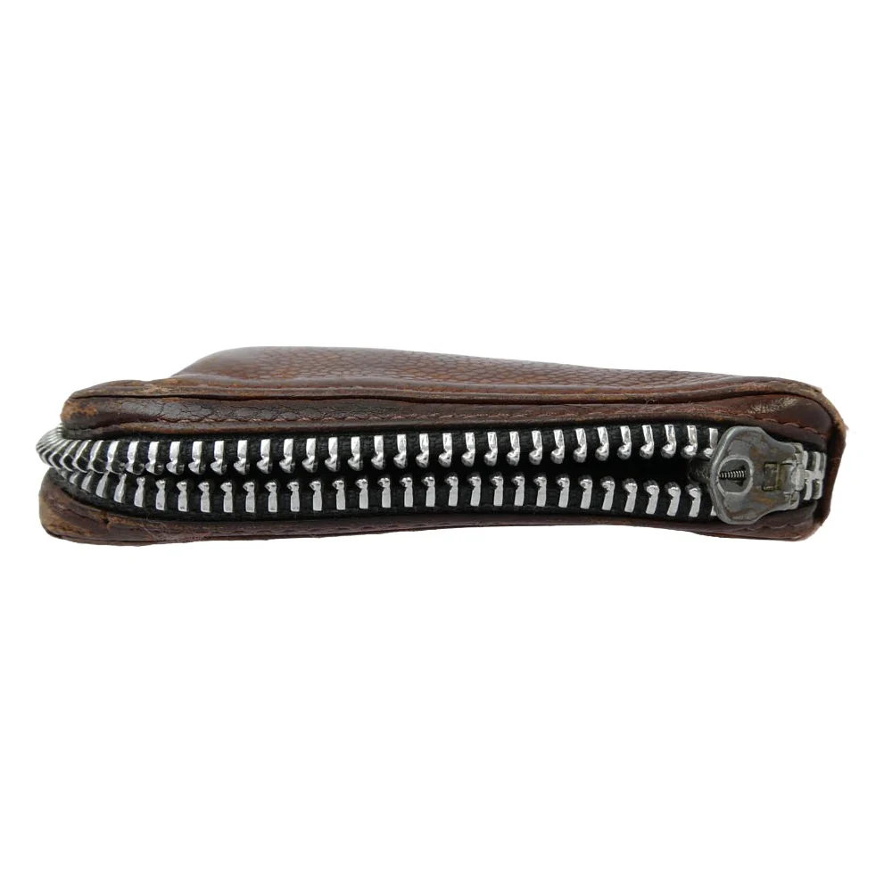 CHROME HEARTS クロムハーツ（原本無） REC F ZIP 3 セメタリー クロスパッチ ラウンドファスナー ウォレット ダークブラウン系【中古】 - Image 3