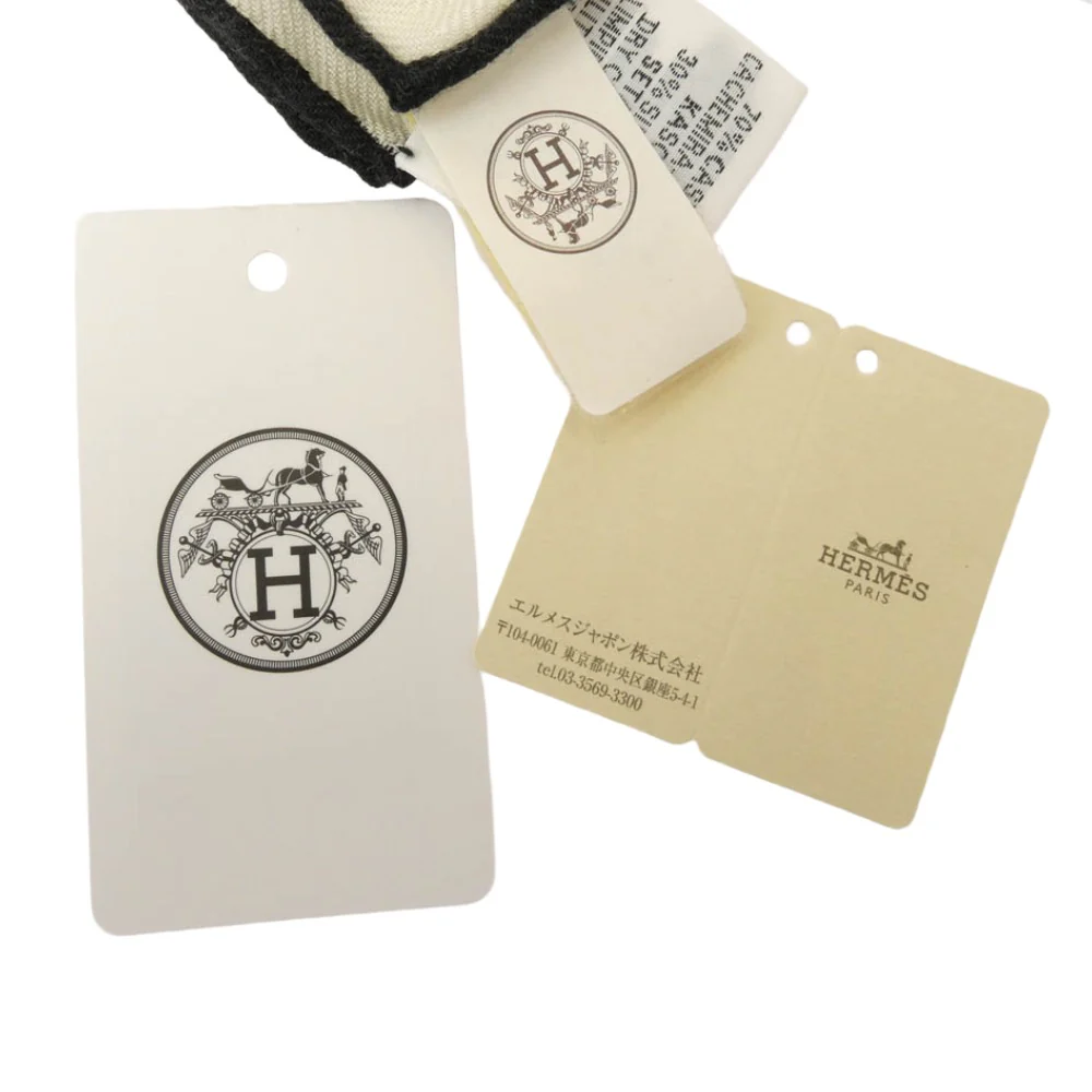 HERMES エルメス カレジェアン オルフェウスの魅力に誘われて カシミヤ シルク スカーフ ブラック系 アイボリー系【新古品】【未使用】【中古】 - Image 5