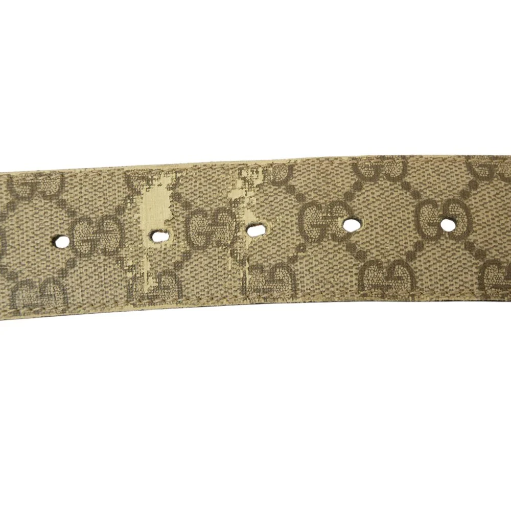 GUCCI グッチ インターロッキングG GG総柄 バックル レザー ベルト ブラウン系【中古】 - Image 4