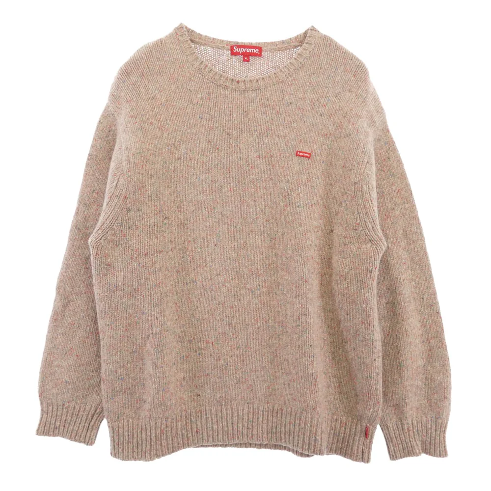Supreme シュプリーム 22AW Small Box Speckle Sweater スモール ボックス スペックル クルーネック セーター ニット ピンク系 マルチカラー系 XL【中古】