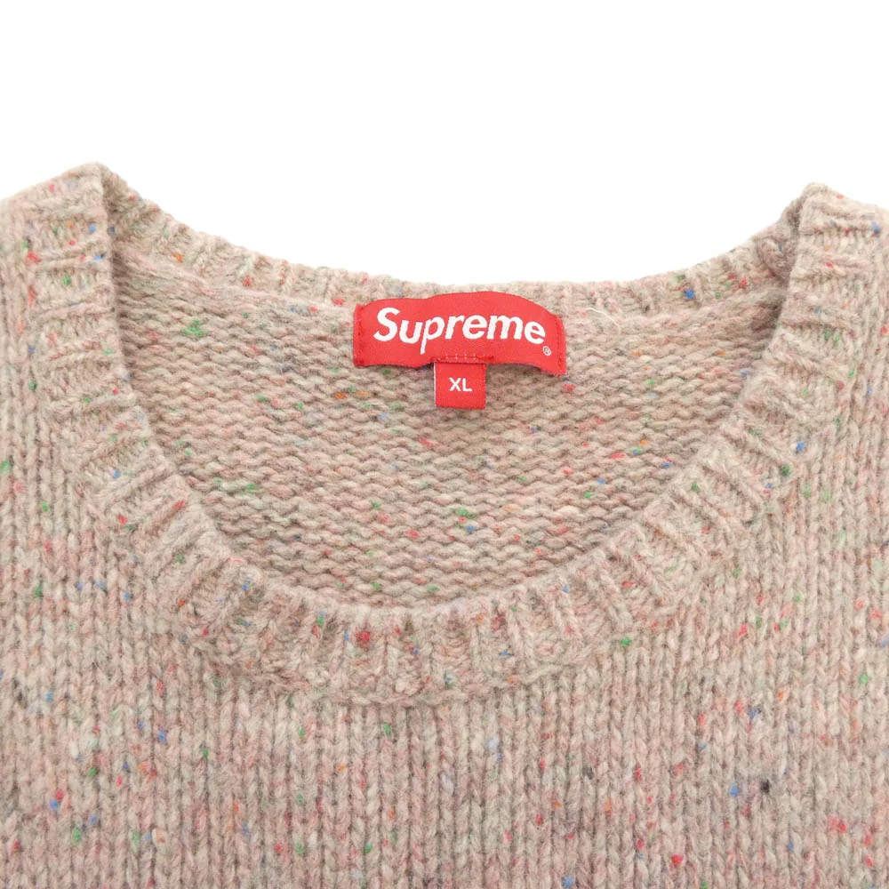 Supreme シュプリーム 22AW Small Box Speckle Sweater スモール ボックス スペックル クルーネック セーター ニット ピンク系 マルチカラー系 XL【中古】 - Image 3