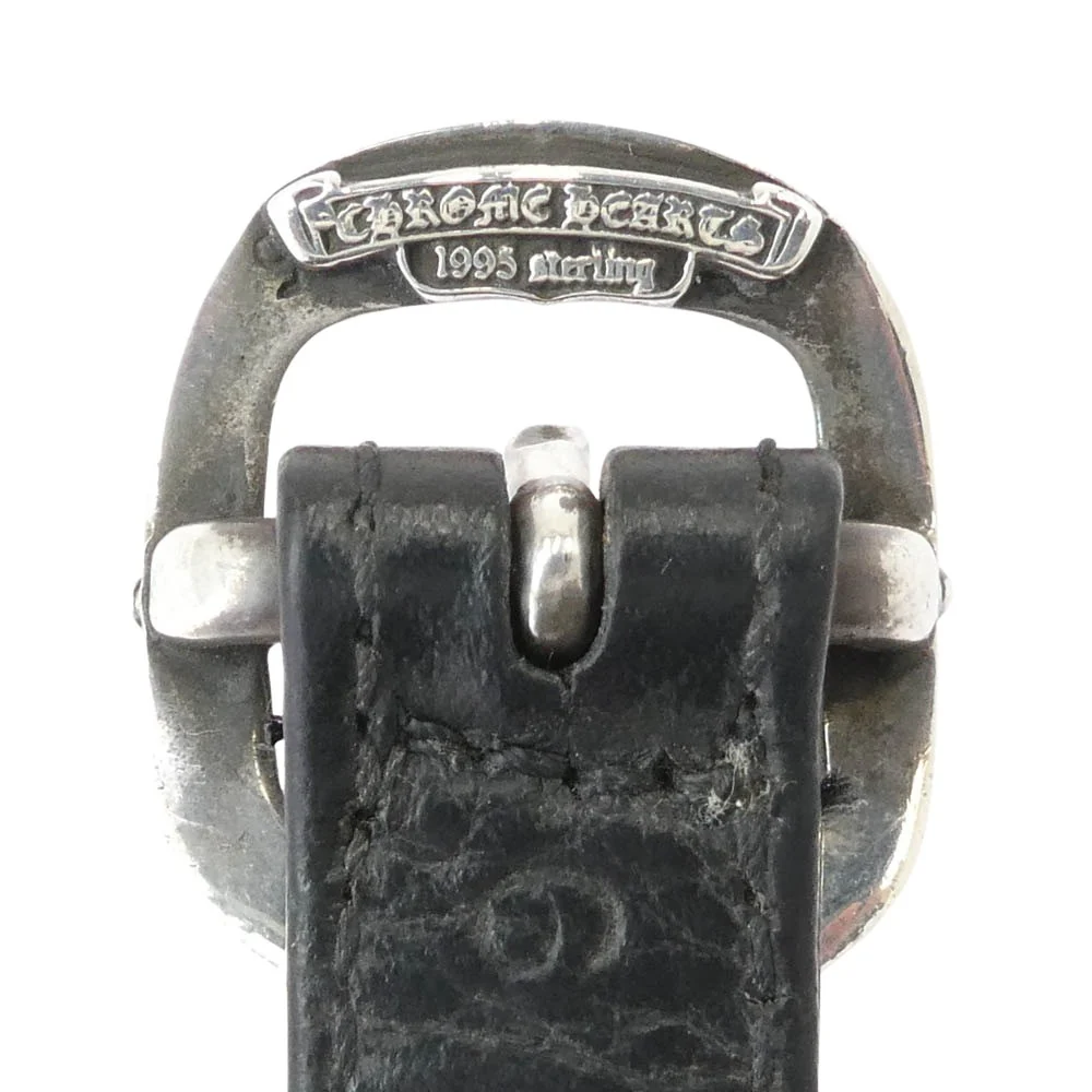 CHROME HEARTS クロムハーツ（原本無） GUNSLINGER CUT OUT カットアウト クロスドッグタグ ガンスリンガー レザー ブレスレット ブラック系 シルバー系 9【中古】 - Image 7
