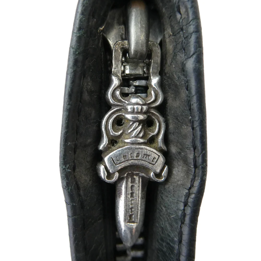 CHROME HEARTS クロムハーツ(原本無) ZPR CHNG 3×4 ジッパーチェンジパース コインケース レザー ミニウォレット ブラック系【中古】 - Image 5