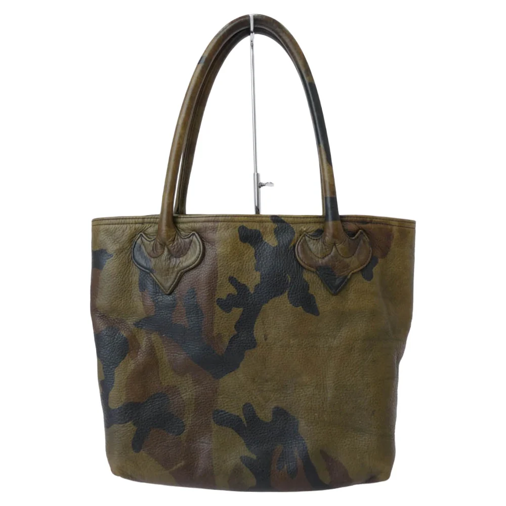 CHROME HEARTS クロムハーツ(原本無) FS TOTE FSトート クロスパッチ付き レザートートバッグ カモフラ カモフラージュ系【中古】 - Image 2