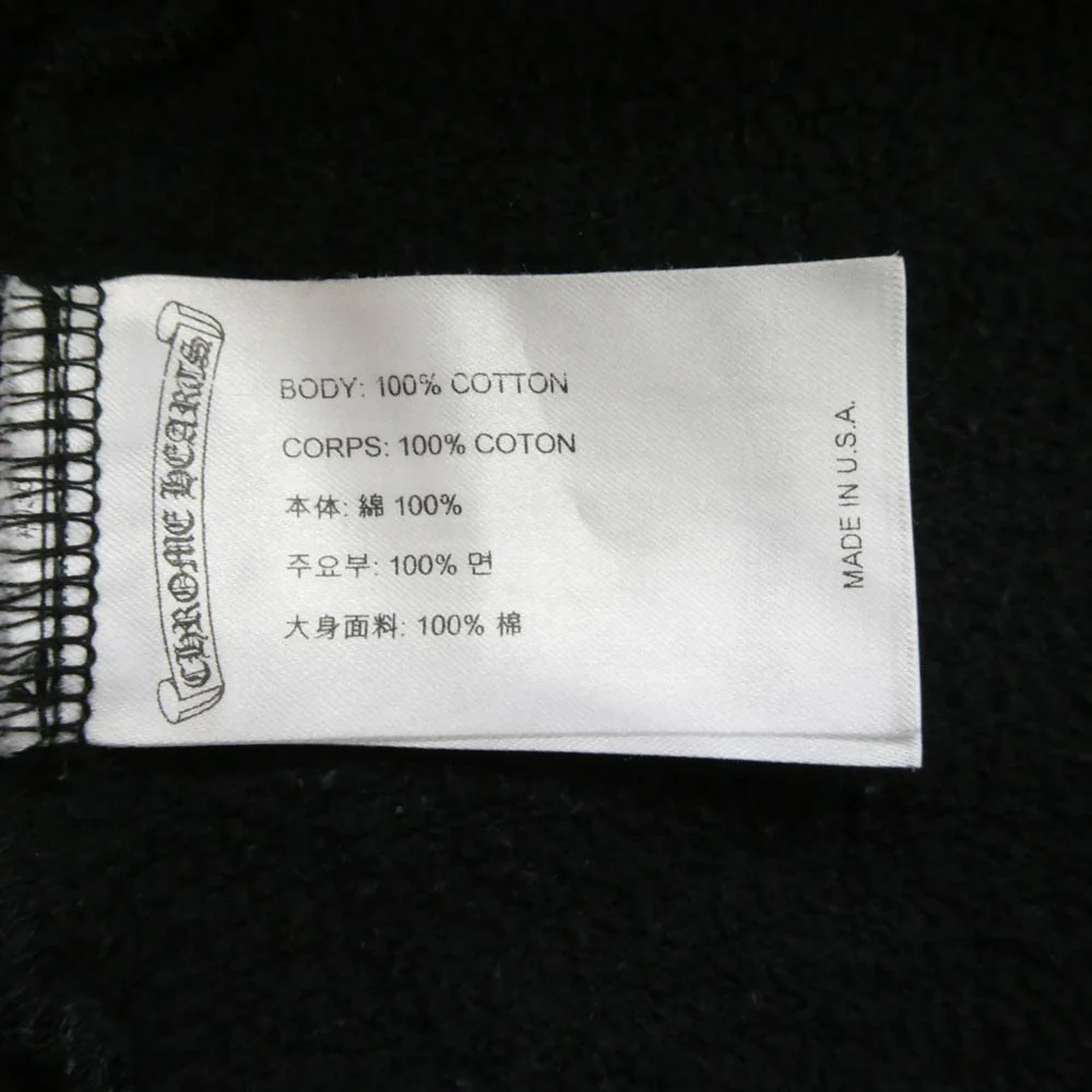 CHROME HEARTS クロムハーツ（原本無） MALIBU SWTSHRT PLVR マリブ限定 バックホースシュープリント ジップ パーカー ブラック系 XL【中古】 - Image 6