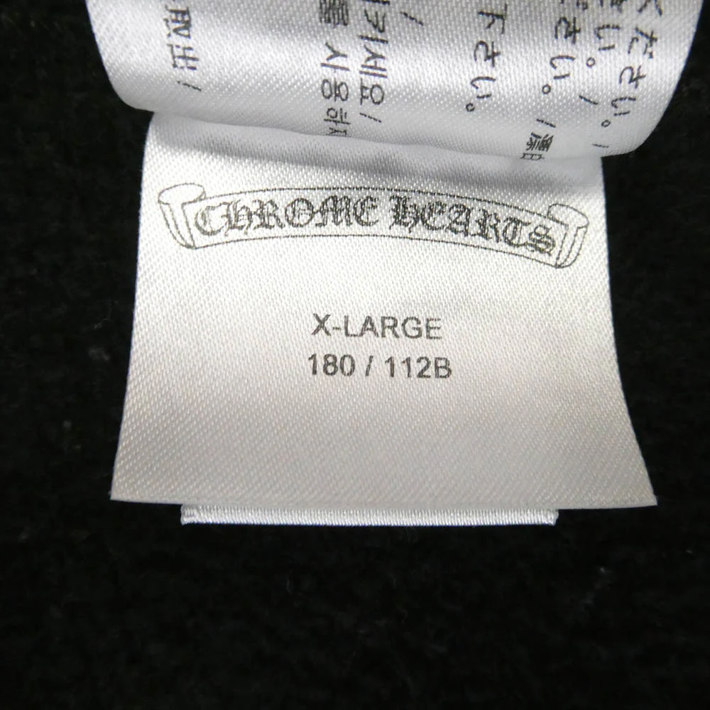 CHROME HEARTS クロムハーツ（原本無） MALIBU SWTSHRT PLVR マリブ限定 バックホースシュープリント ジップ パーカー ブラック系 XL【中古】 - Image 7