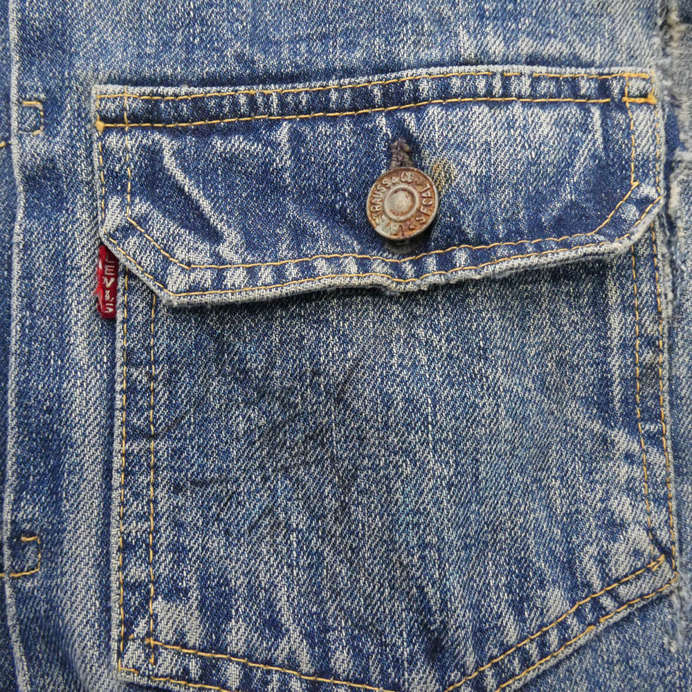 Levi's リーバイス vintage ヴィンテージ 50s 60s 507XX 2nd BIGE ボタン裏17 襟袖襟カスタム デニム ジャケット ブルー系【中古】 - Image 5