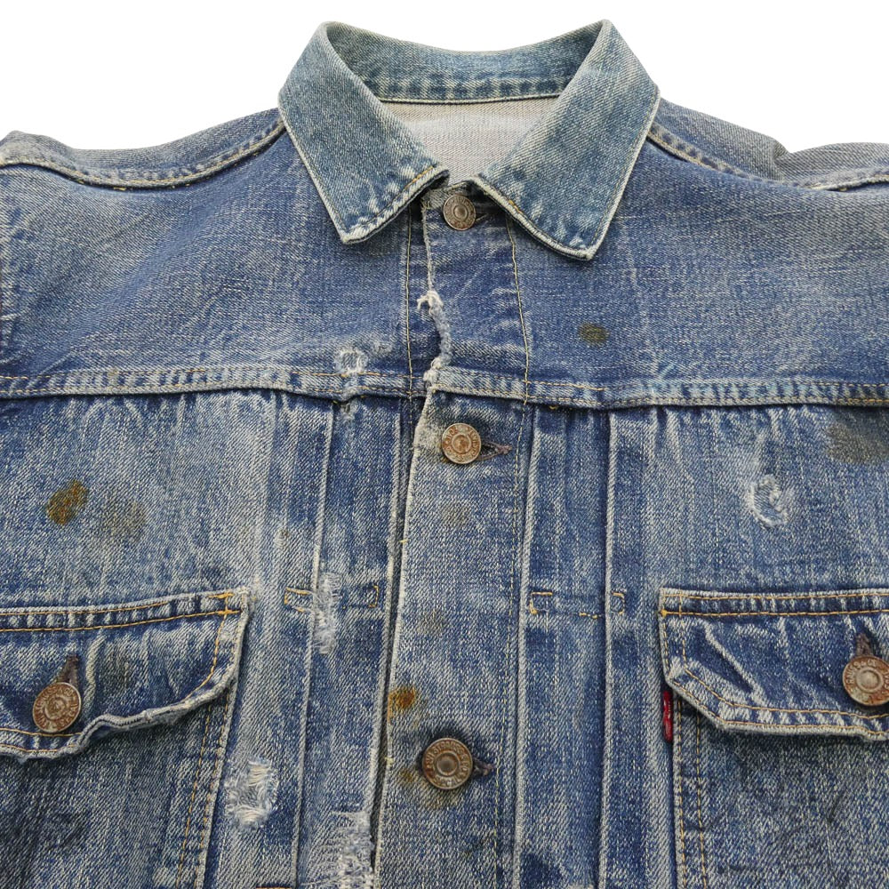 Levi's リーバイス vintage ヴィンテージ 50s 60s 507XX 2nd BIGE ボタン裏17 襟袖襟カスタム デニム ジャケット ブルー系【中古】 - Image 7